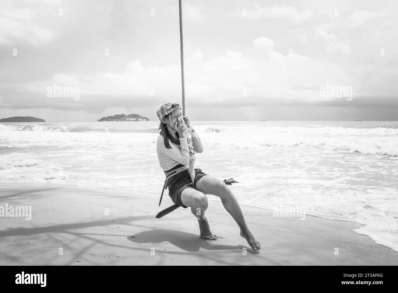 Kambodscha, Sihanoukville, Momente der Entspannung am Strand Stockfoto