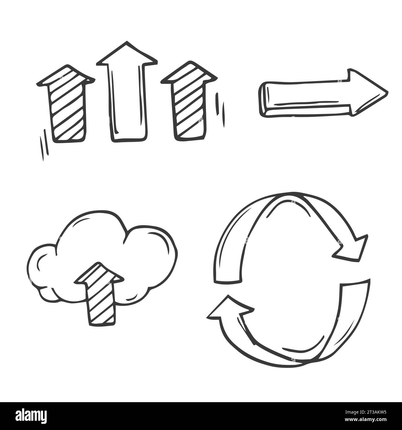 Business Finance kritzelt handgezeichnete Elemente. Konzept - Diagramm, Diagramm, Kreis Stock Vektor