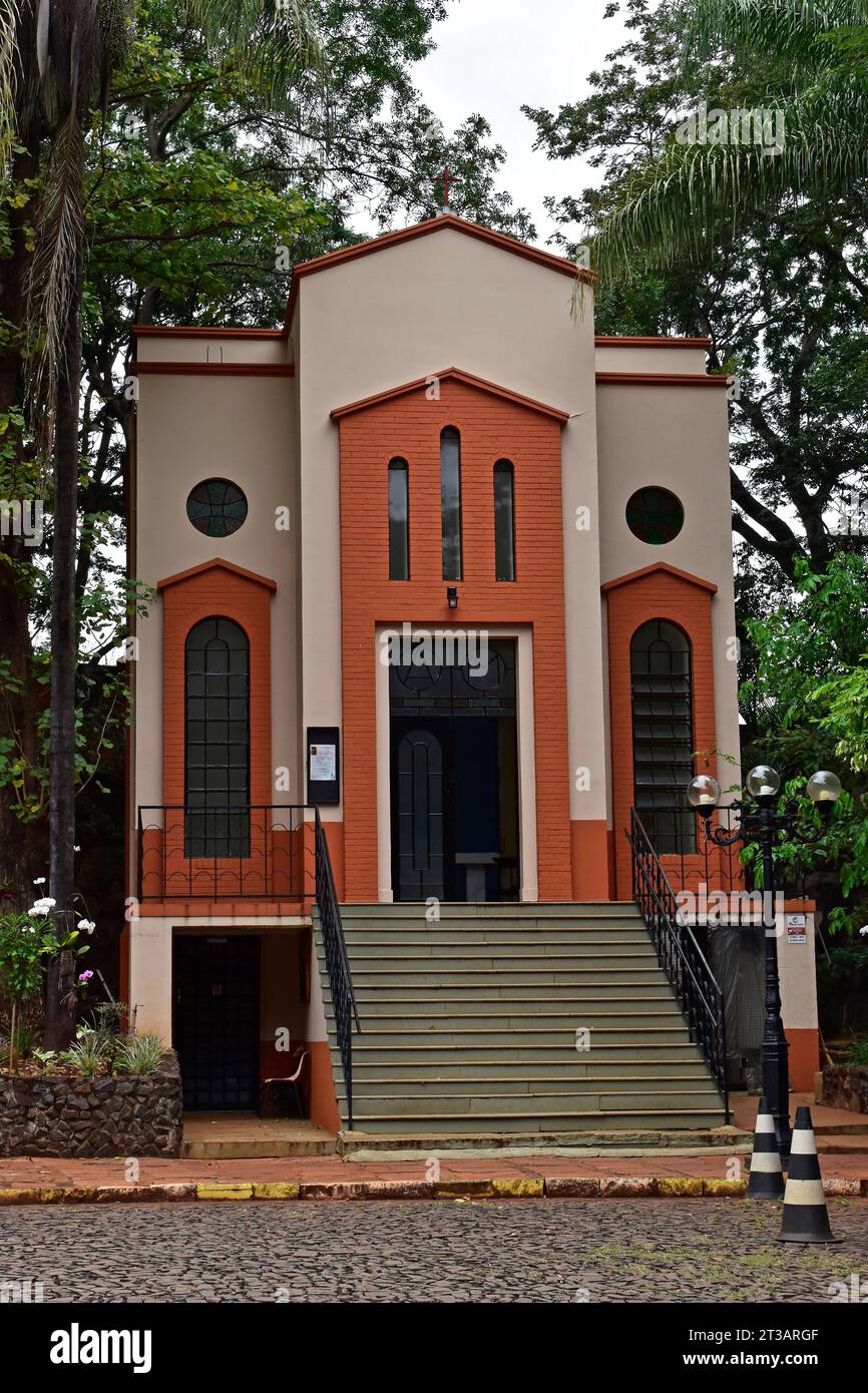 Religiöse Architektur im Heiligtum der sieben Kapellen, Ribeirao Preto, Sao Paulo, Brasilien Stockfoto