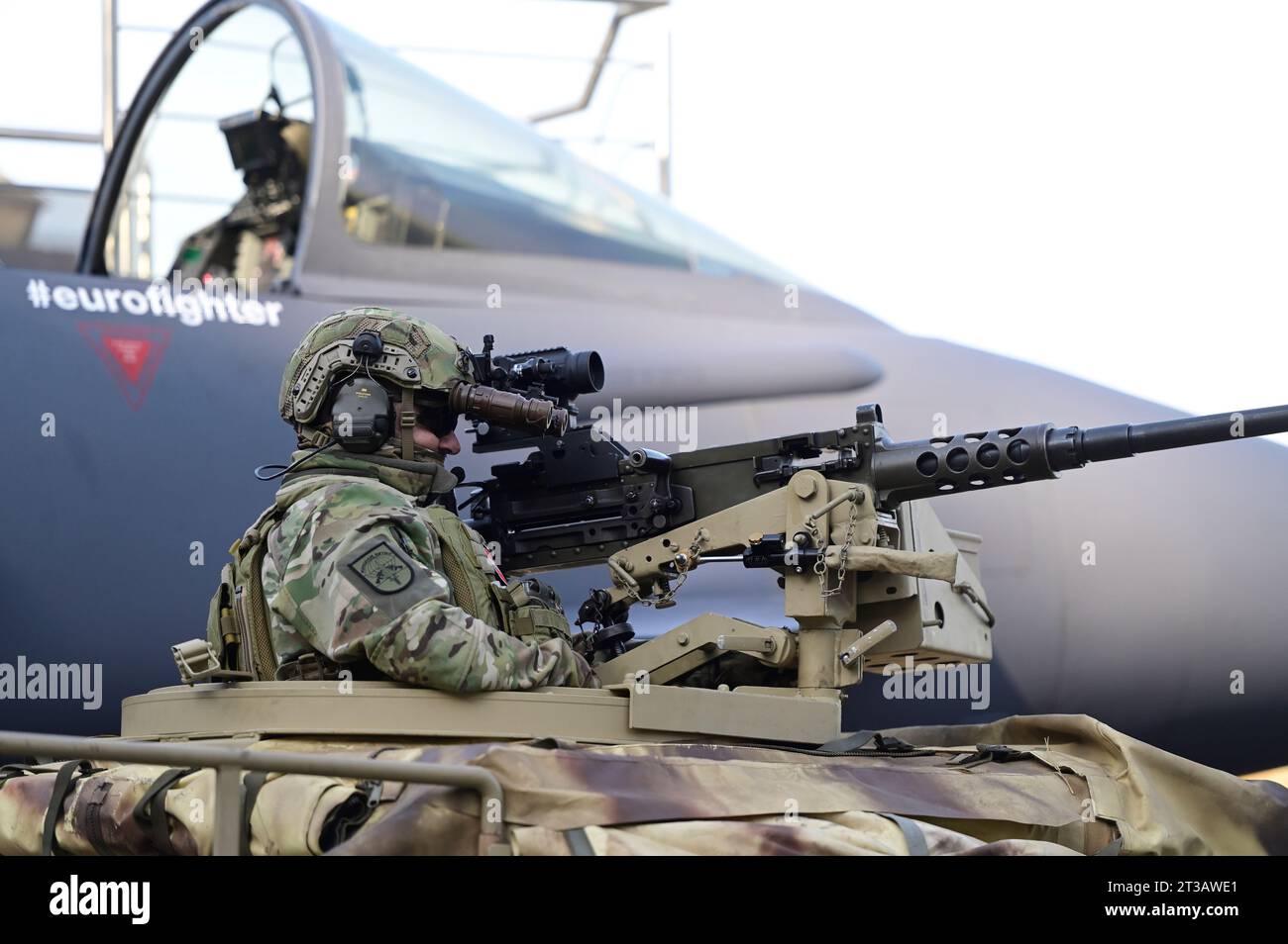 Wien, Österreich. Oktober 2023. Ausstellung der Bundeswehr in Wien auf dem Heldenplatz Stockfoto