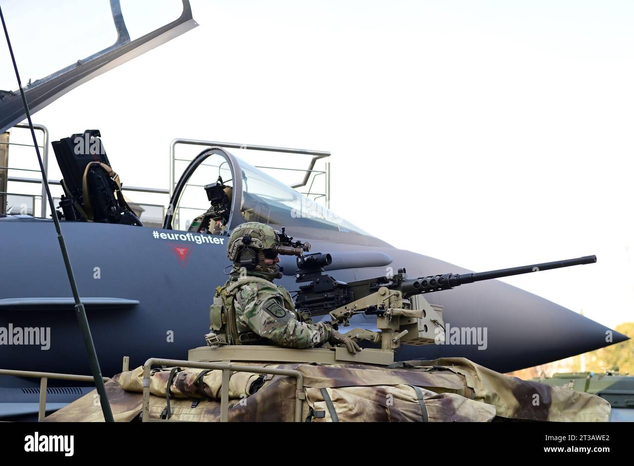 Wien, Österreich. Oktober 2023. Ausstellung der Bundeswehr in Wien auf dem Heldenplatz Stockfoto