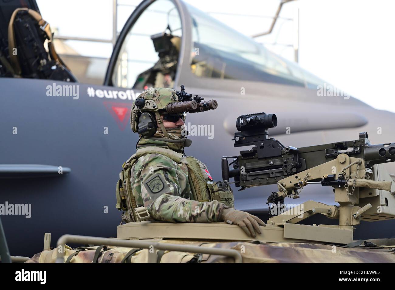 Wien, Österreich. Oktober 2023. Ausstellung der Bundeswehr in Wien auf dem Heldenplatz Stockfoto