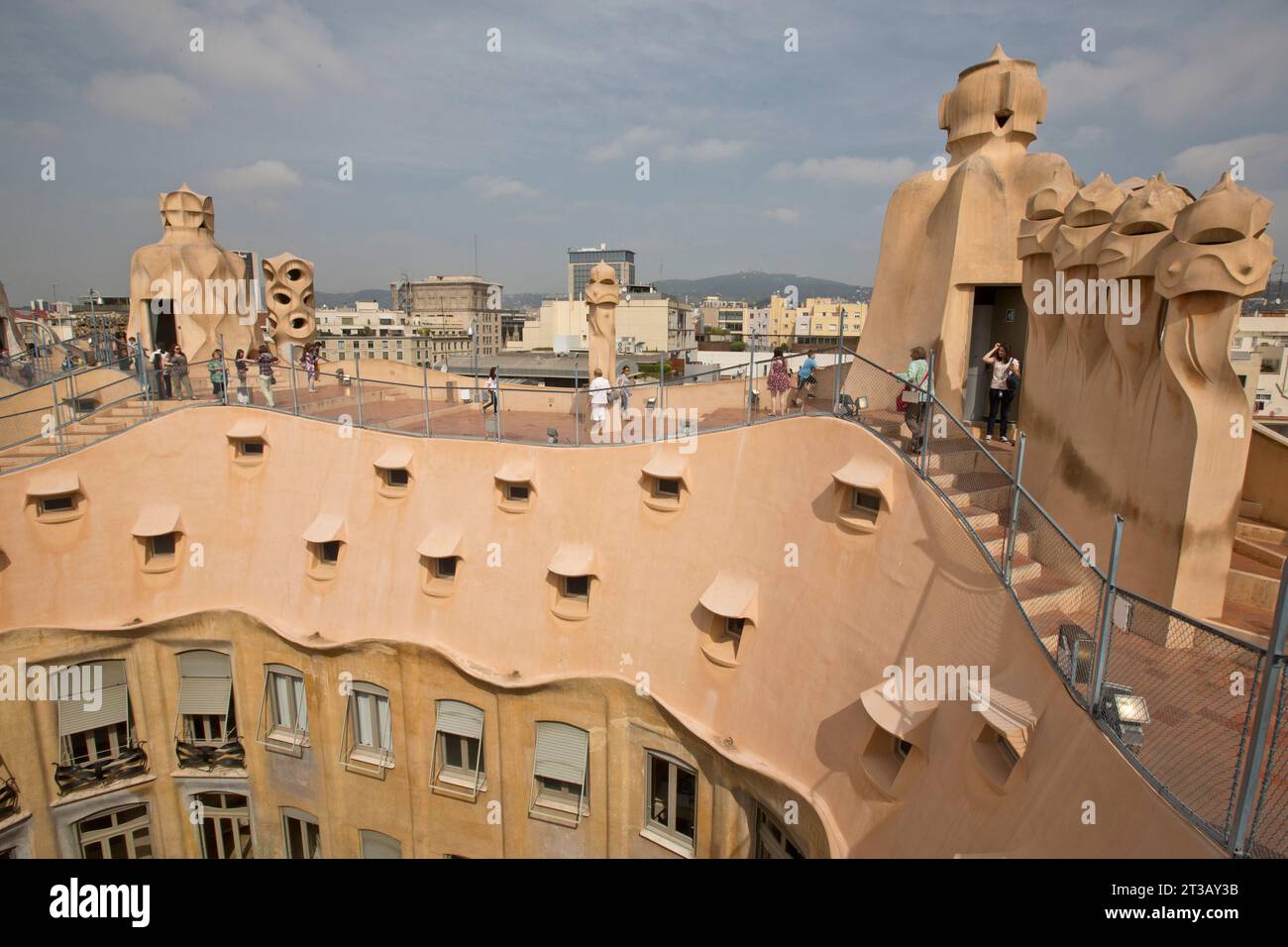 CASA MILA BARCELONA SPANIEN Stockfoto