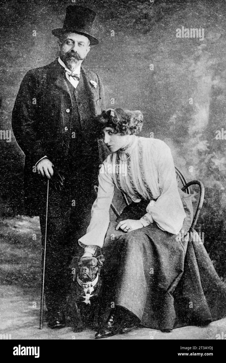 Fotografie , Porträt von Sidonie Gabrielle Colette ( 1873–1954 ) und seinem Ehemann Henry Gauthier Villars bekannt als Willy ( 1859–1931 ) Stockfoto