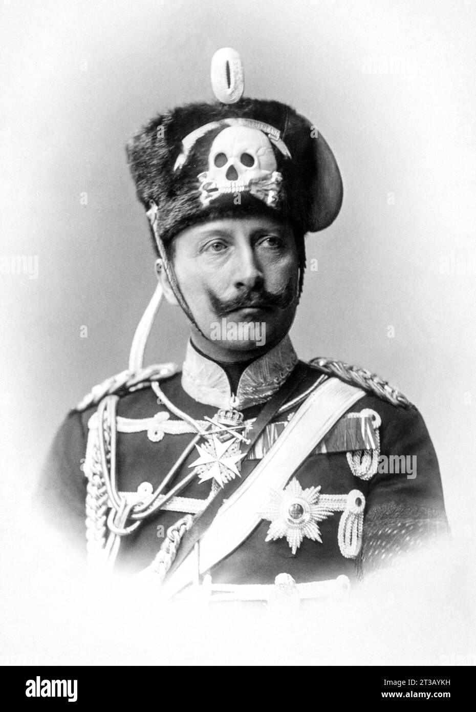 Fotografie , Porträt Wilhelm 2 (1859–1941) dritter und letzter deutscher Kaiser, König von Preußen von 1888 bis 1918, Mitglied der Familie Hohenzollern Stockfoto