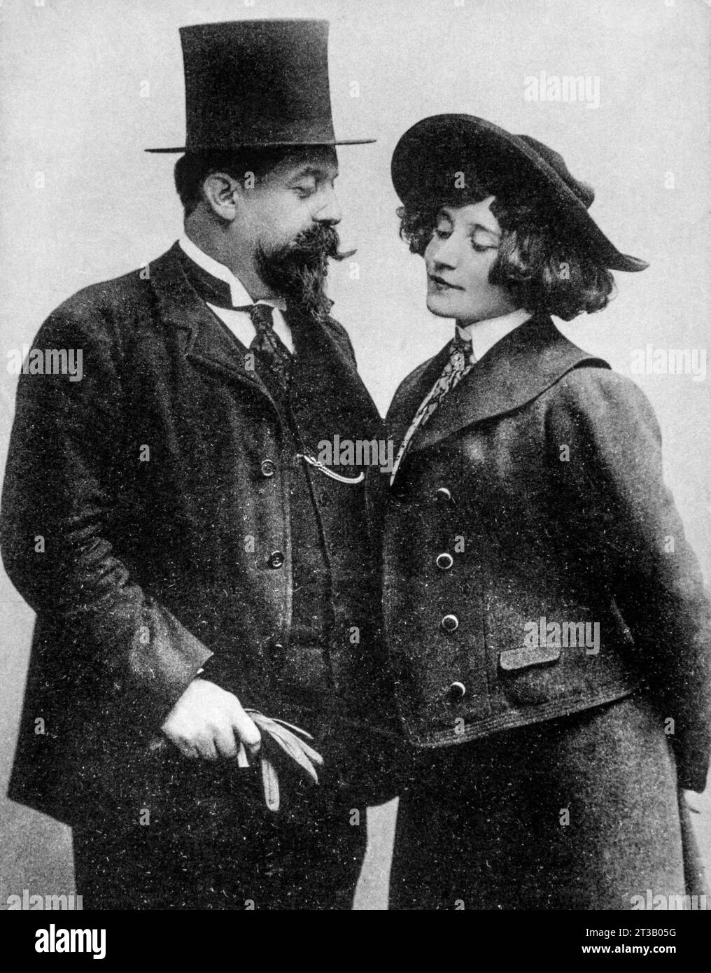 Fotografie , Porträt von Sidonie Gabrielle Colette ( 1873–1954 ) und seinem Ehemann Henry Gauthier Villars bekannt als Willy ( 1859–1931 ) Stockfoto