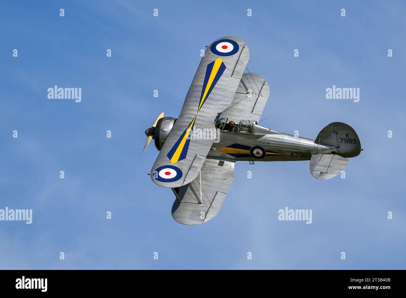 Gloster Gladiator Veteran Doppelflugzeug der RAF Stockfoto