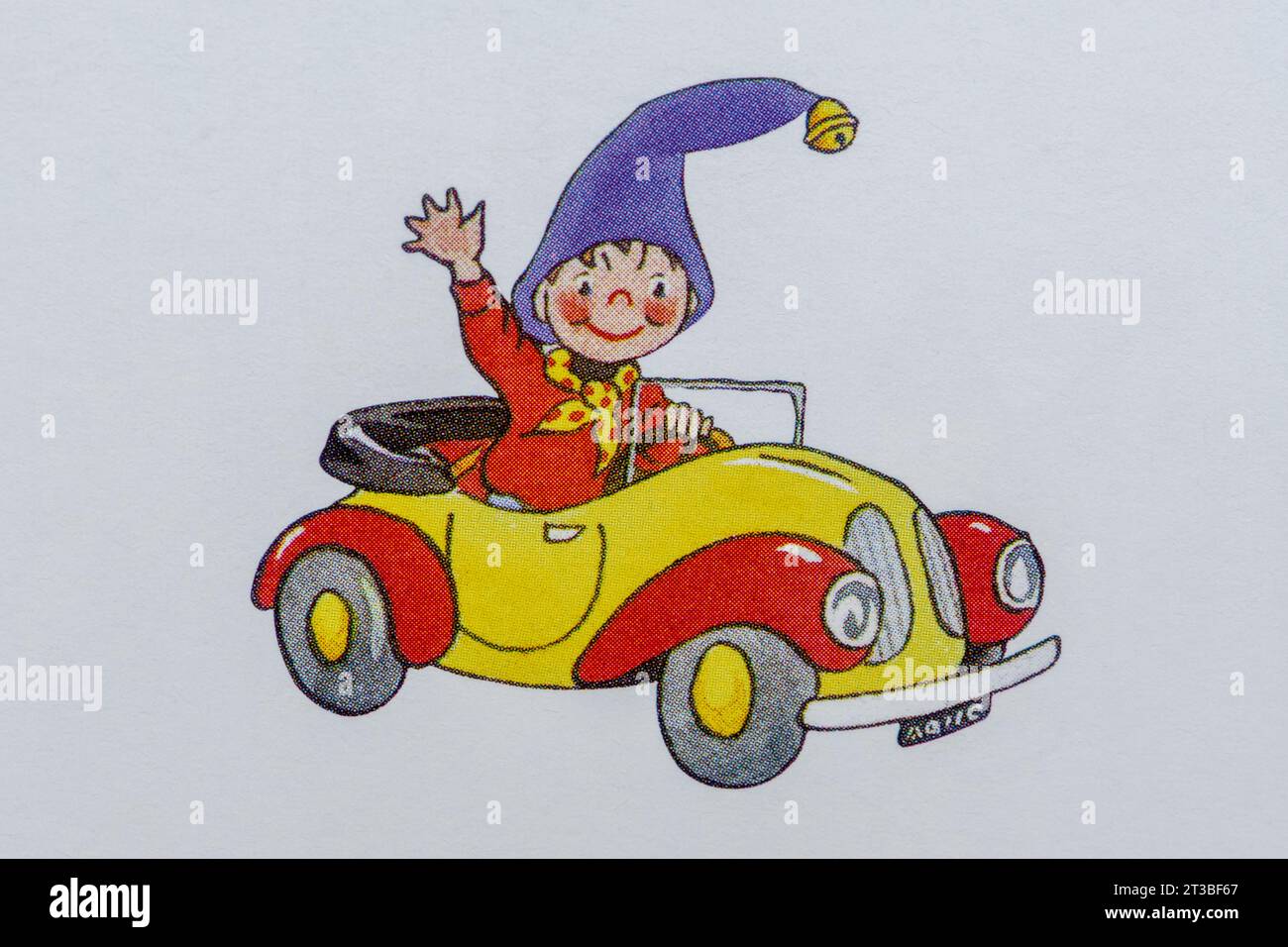 Illustration von Noddy, der Kinderbuchfigur, die von Autorin Enid Blyton geschaffen wurde Stockfoto