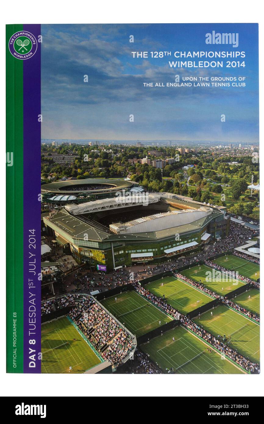 Wimbledon Rasen-Tennis-Meisterschaftsprogramm, 1. Juli 2014, England, Vereinigtes Königreich Stockfoto