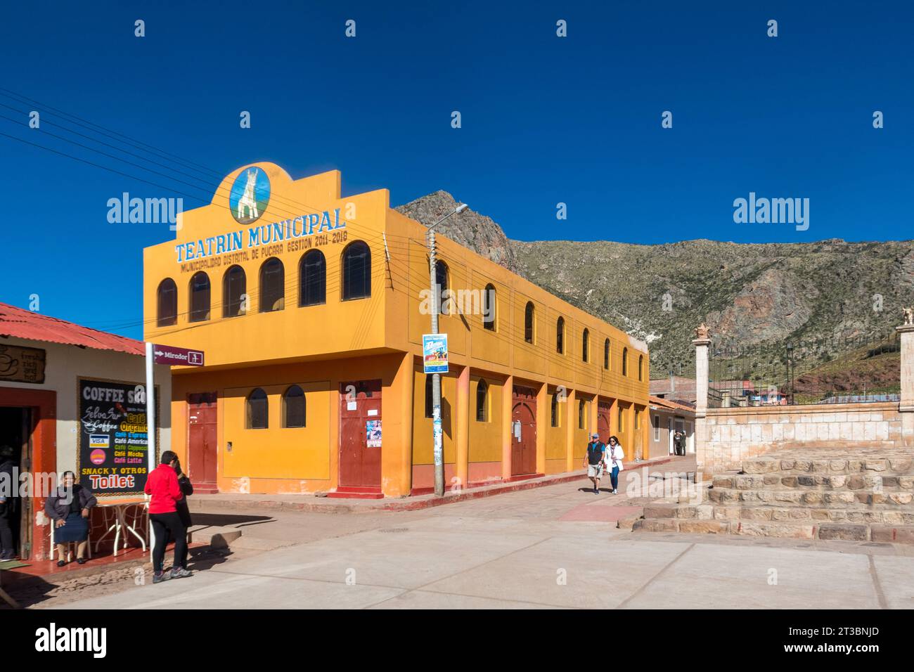 Stadttheater, Stadtbezirk Pucara, Peru Stockfoto