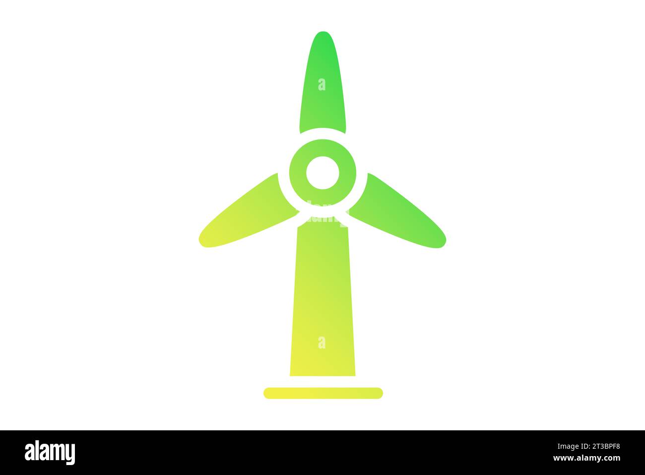 Symbol für lineare Vektoren mit perfektem Gradienten für Windenergie-Pixel. Erneuerbare Energiequellen. Umweltfreundliche Industrie. Symbol für dünne Linien. Piktogramm in modernem Stil. Stockfoto