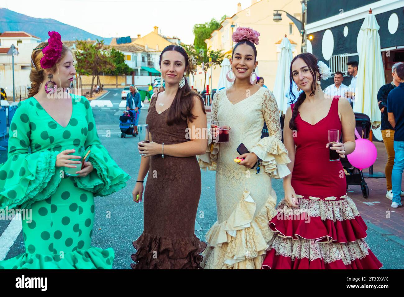 Spanien im Jahr 2023 Fuengirola Feria Stockfoto