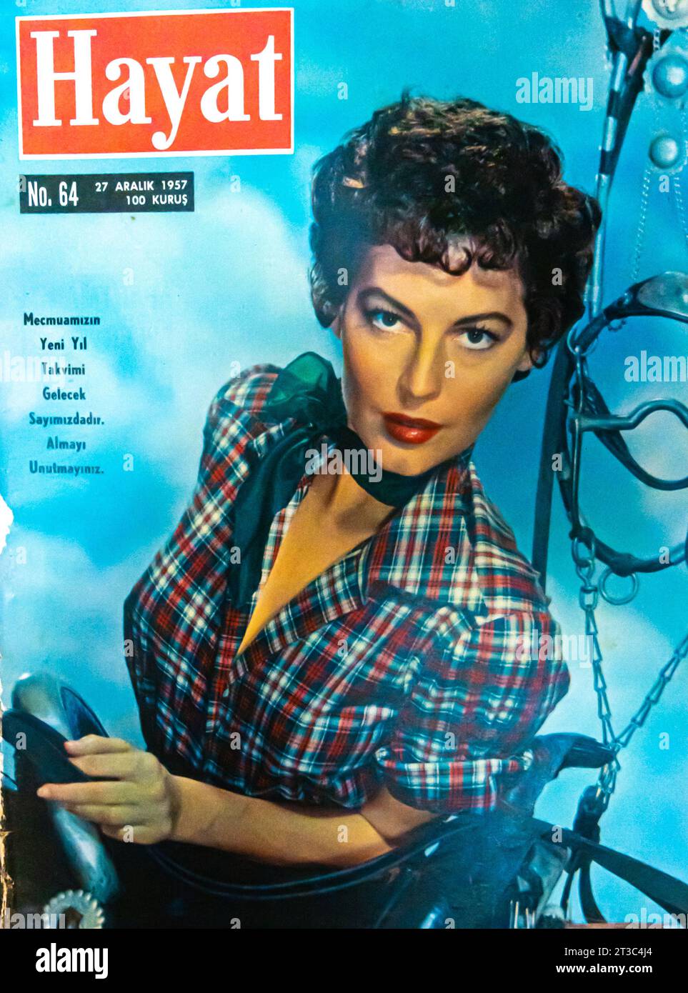 Ava Gardner Cover..Hayat Magazin.Türkei 1957 Stockfoto