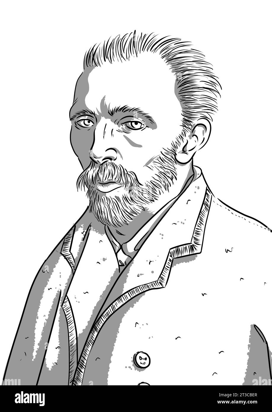 Porträt von Vincent Van Gogh, berühmtem Maler Stockfoto