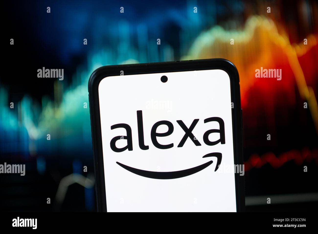 Polen. Oktober 2023. In dieser Abbildung wird ein Alexa-Logo auf einem Smartphone angezeigt. (Foto von Mateusz Slodkowski/SOPA Images/SIPA USA) *** ausschließlich für redaktionelle Nachrichten *** Credit: SIPA USA/Alamy Live News Stockfoto