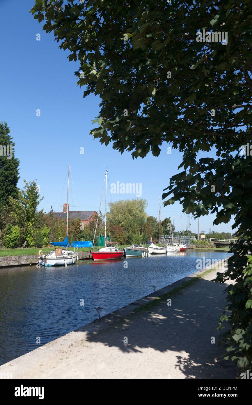 St Helens Canal, Fiddlers Ferry, Cheshire Stockfoto