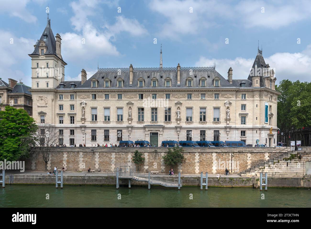 Justizpolizeigebäude, erbaut 1875, 36, Quai des Orfevres, Paris Frankreich Stockfoto