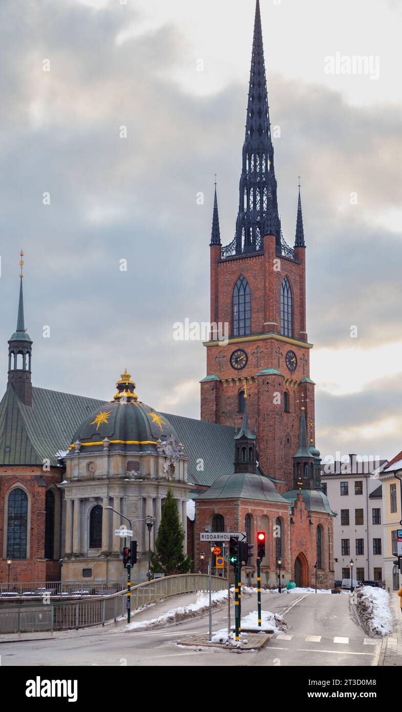 Riddarholmen Kirche in Stockholm, Schweden Stockfoto