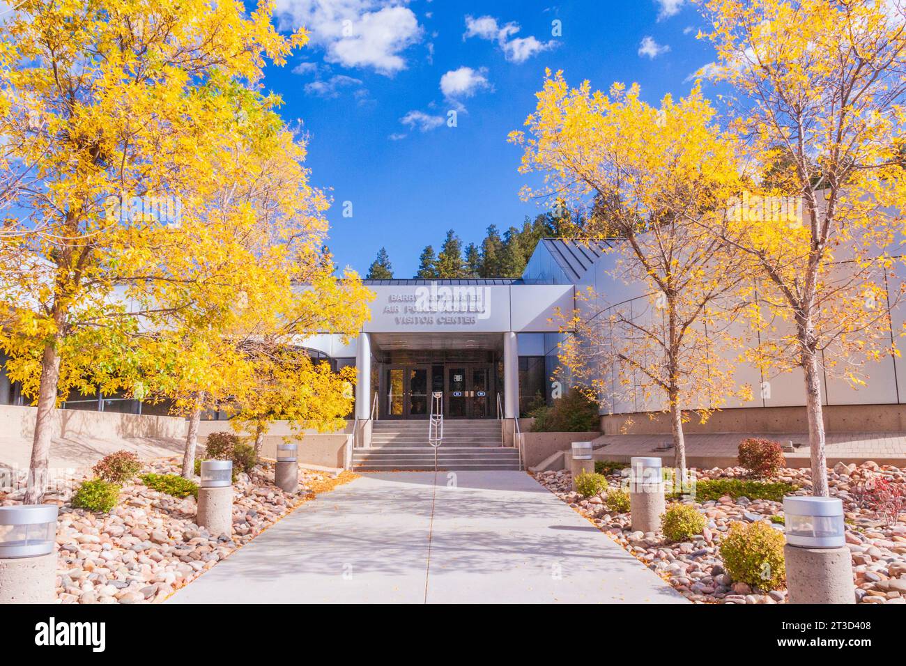 Barry Goldwater Air Force Academy Visitor Center in Colorado Springs, Colorado. Stockfoto Barry Goldwater Air Force Academy Visitor Center in Colorado Springs, Colorado. Stockfoto