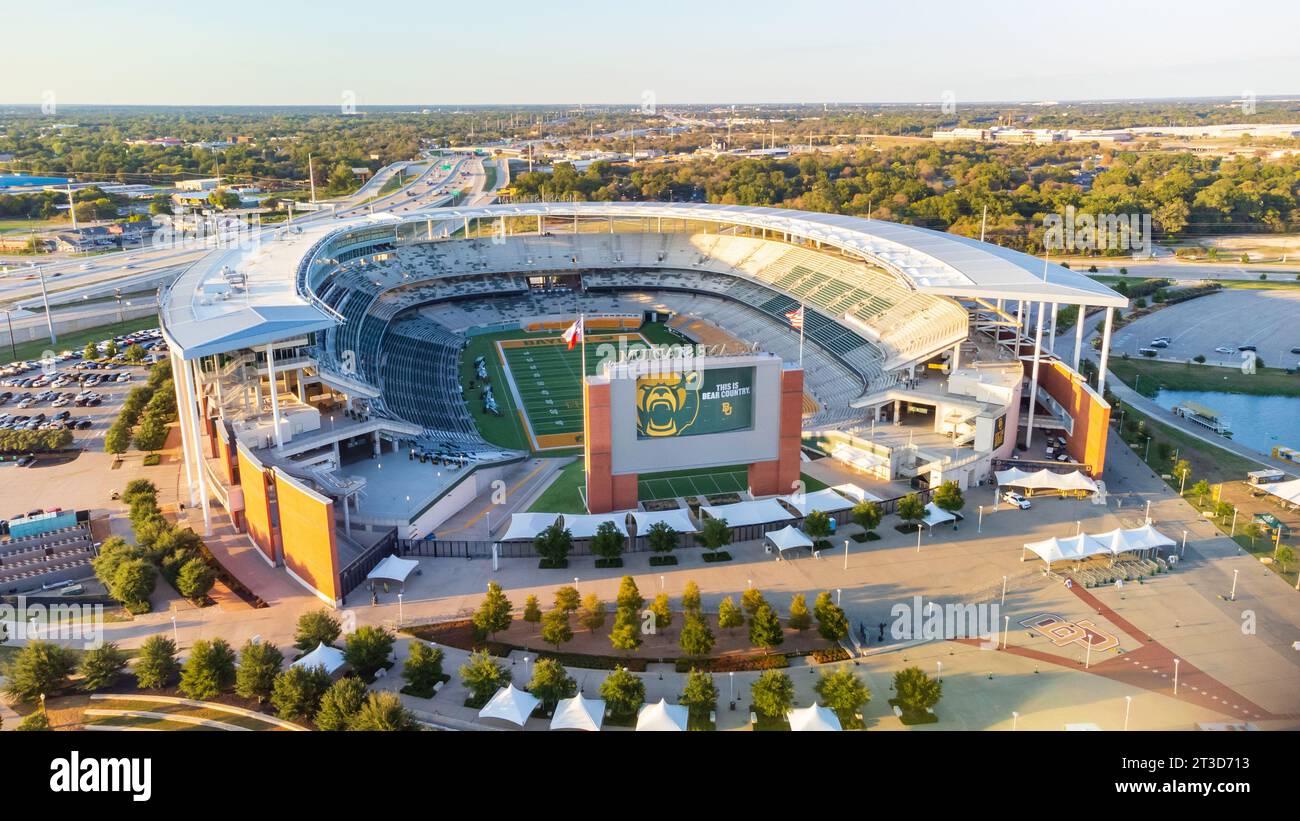 Waco, Texas - 22. September 2023: McLane Stadium, Heimstadion der Baylor University Bears. Stockfoto