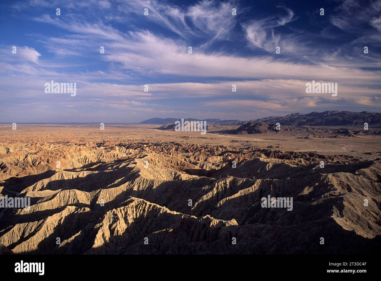 Badlands ab Fonts Point, Anza Borrego Desert State Park, Kalifornien Stockfoto