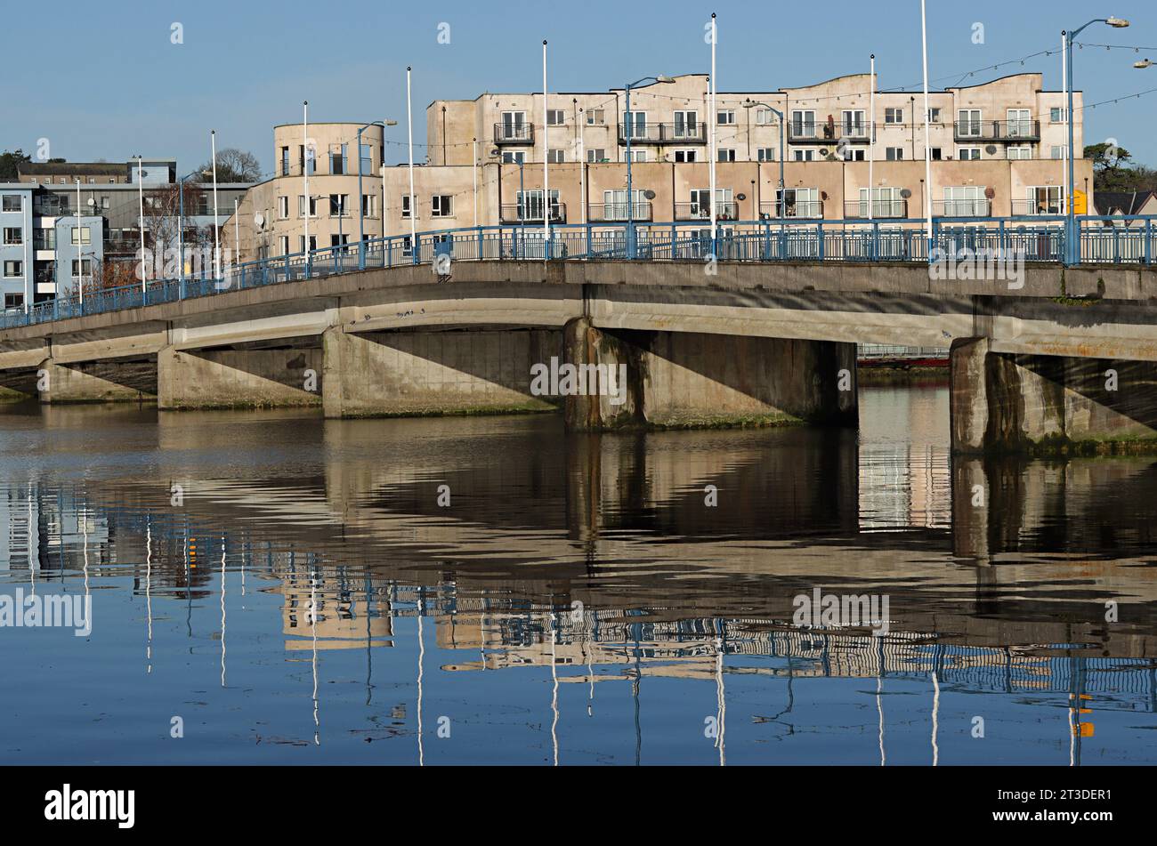 Teil der O’Hanrahan Bridge über den River Barrow in New Ross Co.Wexford, Irland. Stockfoto