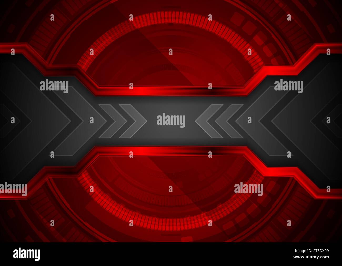 Dunkler, glänzender abstrakter Hintergrund mit Zahnradform und Pfeilen. Vektor modernes Design Stock Vektor
