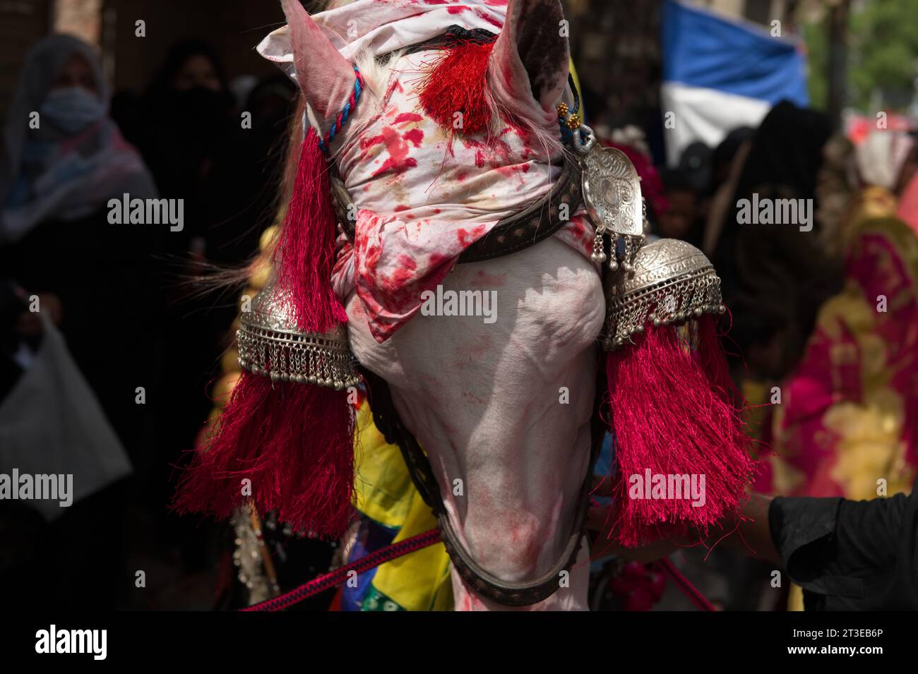 Pakistan , Multan - 19. August 2021: Der heilige Tag der Ashura für schiitische Muslime; Trauer-Azadari-Rituale Stockfoto