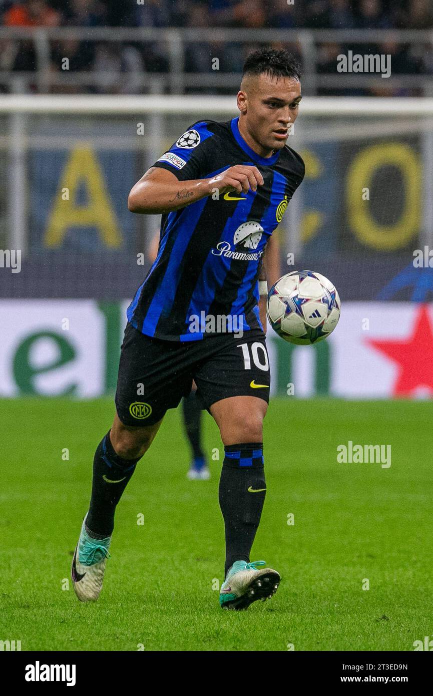 Mailand, Italien - 24. oktober 2023 - Champions League - Inter-Salzburg - lautaro martinez fc internazionale Credit: Kines Milano/Alamy Live News Stockfoto