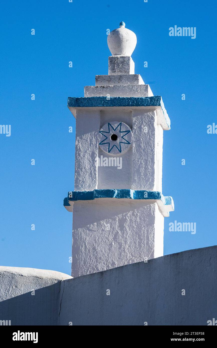 Portugal, Algarve, Alte: Architektonische Details eines Hauses Stockfoto