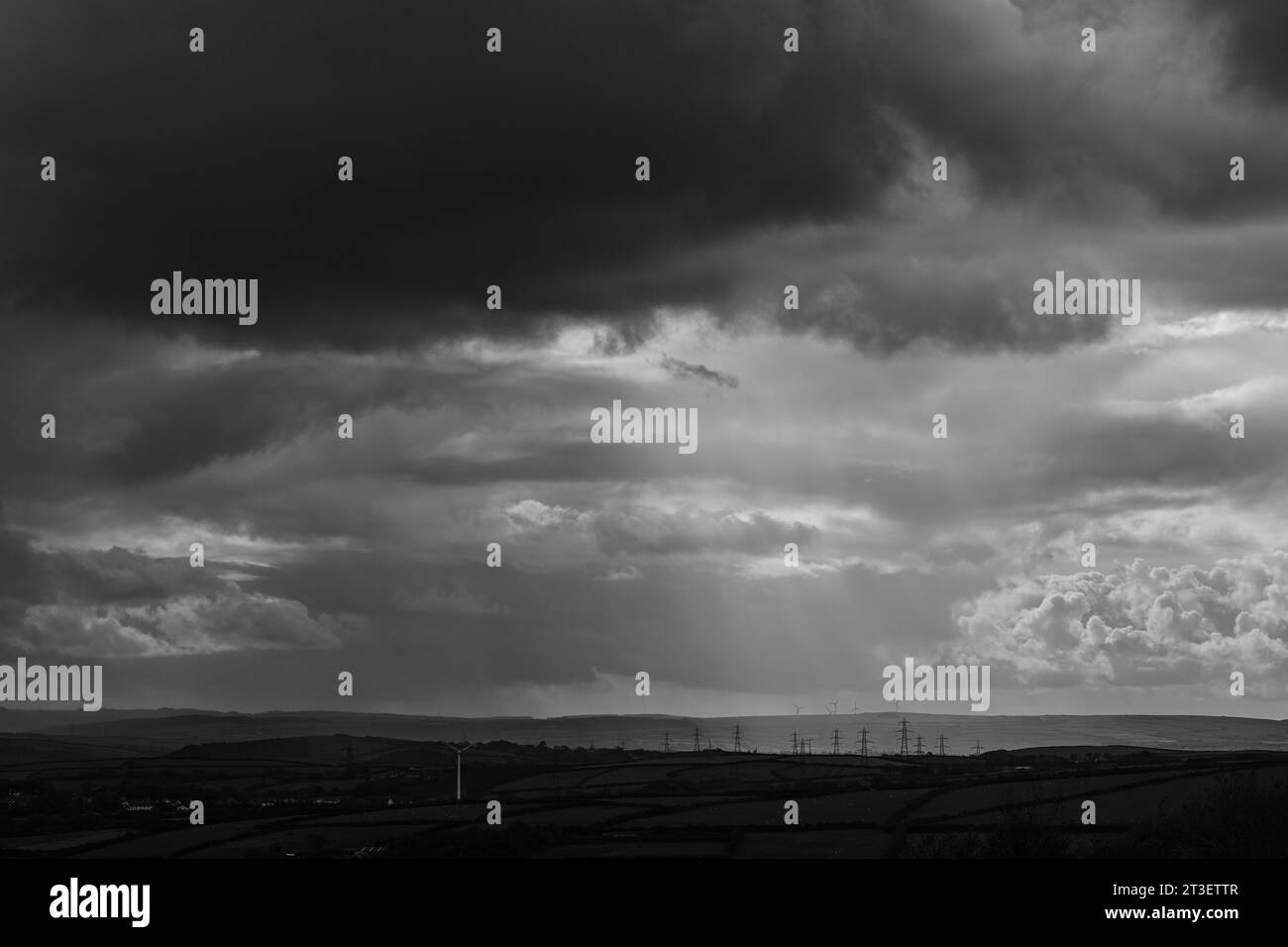 Himmel Himmel Blau Himmel Wolken Wolkenlandschaft Marazion Stockfoto