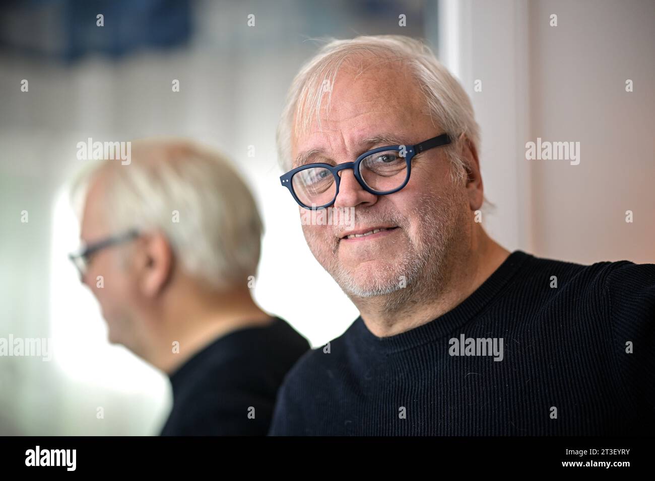 Der schwedische Songwriter und Produzent Jorgen Elofsson (Schwedisch: Jörgen Elofsson) fotografierte am 17. Oktober 2023 in Stockholm Foto: Anders Wiklun Stockfoto