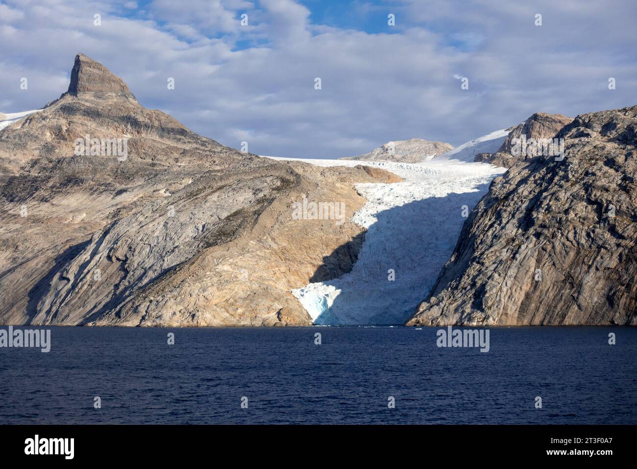 Prince Christian Sound (Prins Christian Sund), Gletscher in Grönland Ein 100 km (60 Meilen) langes Fjordsystem Stockfoto