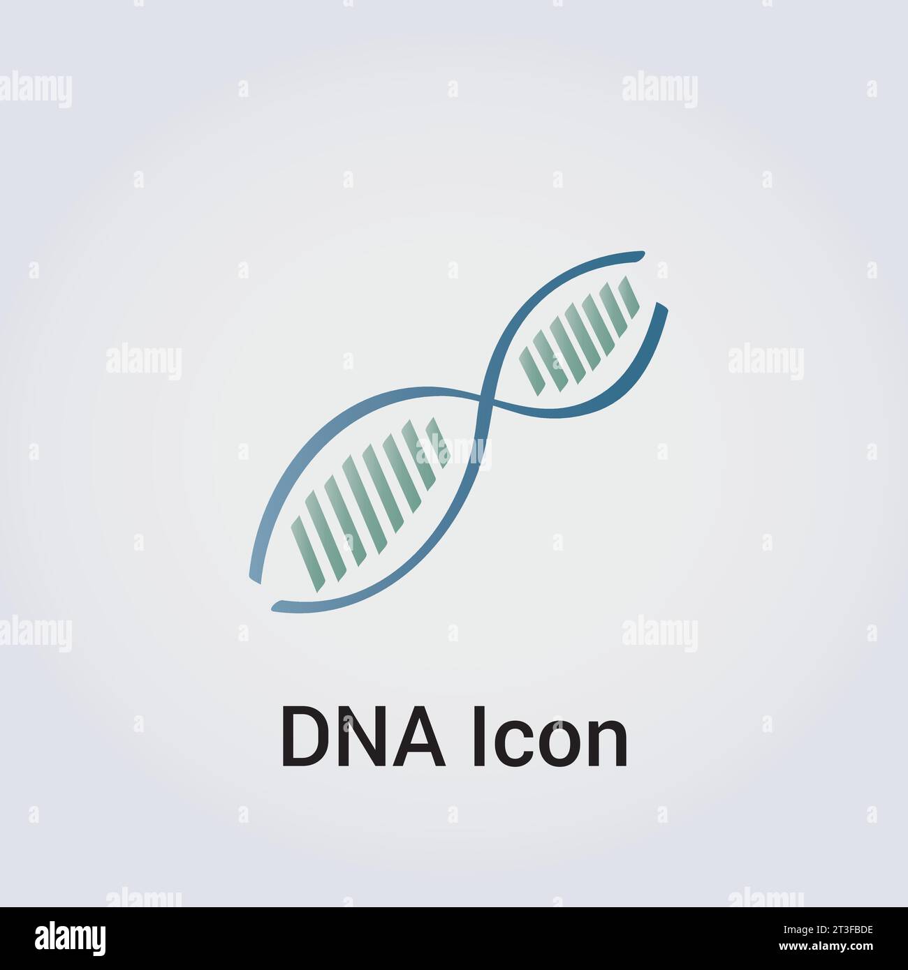 DNA Icon Logo Symbol - Gene Genetik Forschung medizinische Wissenschaft menschliche Gesundheit Emblem - Helix Muster Strand Kette Infinity Konzept Vektor Stock Vektor