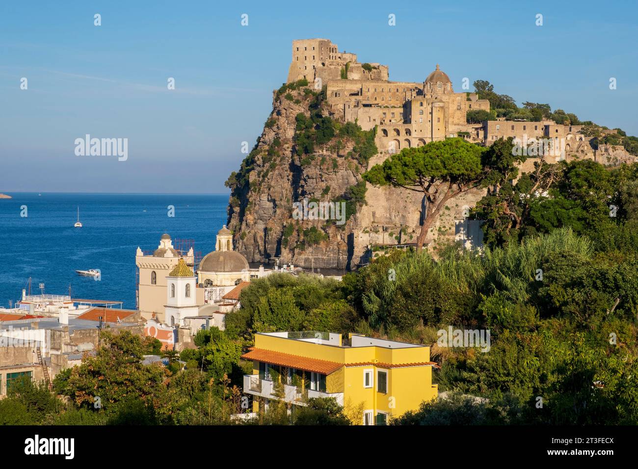 Italien, Kampanien, Golf von Neapel, Ischia, Castello Aragonese Stockfoto