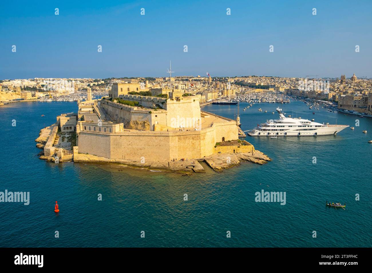 Malta, Valletta, Stadt, die von der UNESCO zum Weltkulturerbe erklärt wurde, die drei Städte Birgu, Vittoriosa, Fort Saint Angel Stockfoto