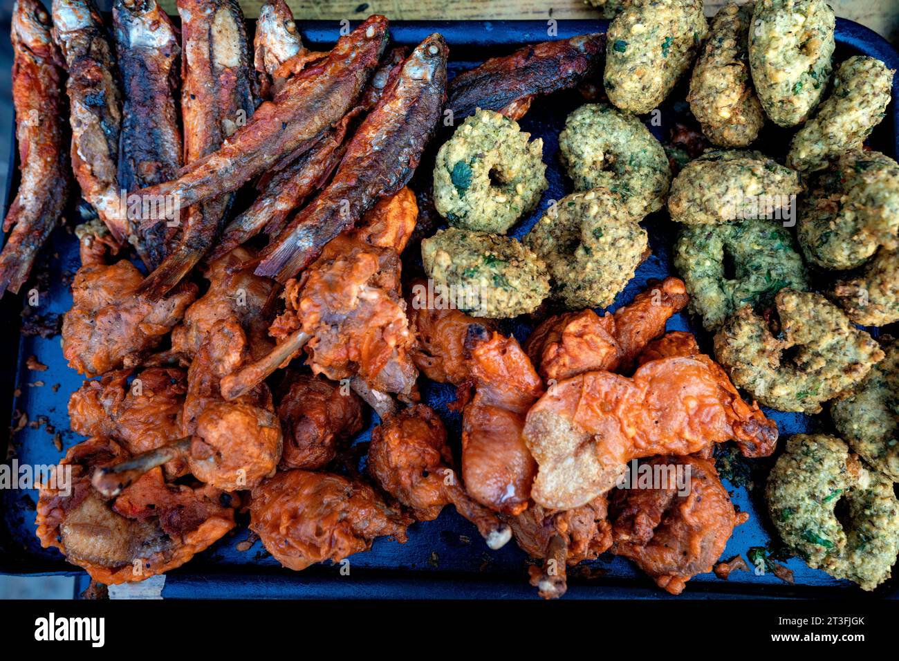 Nepal, Kathmandu-Tal, Bhaktapur, das von der UNESCO zum Weltkulturerbe erklärt wurde, Street Food Stockfoto