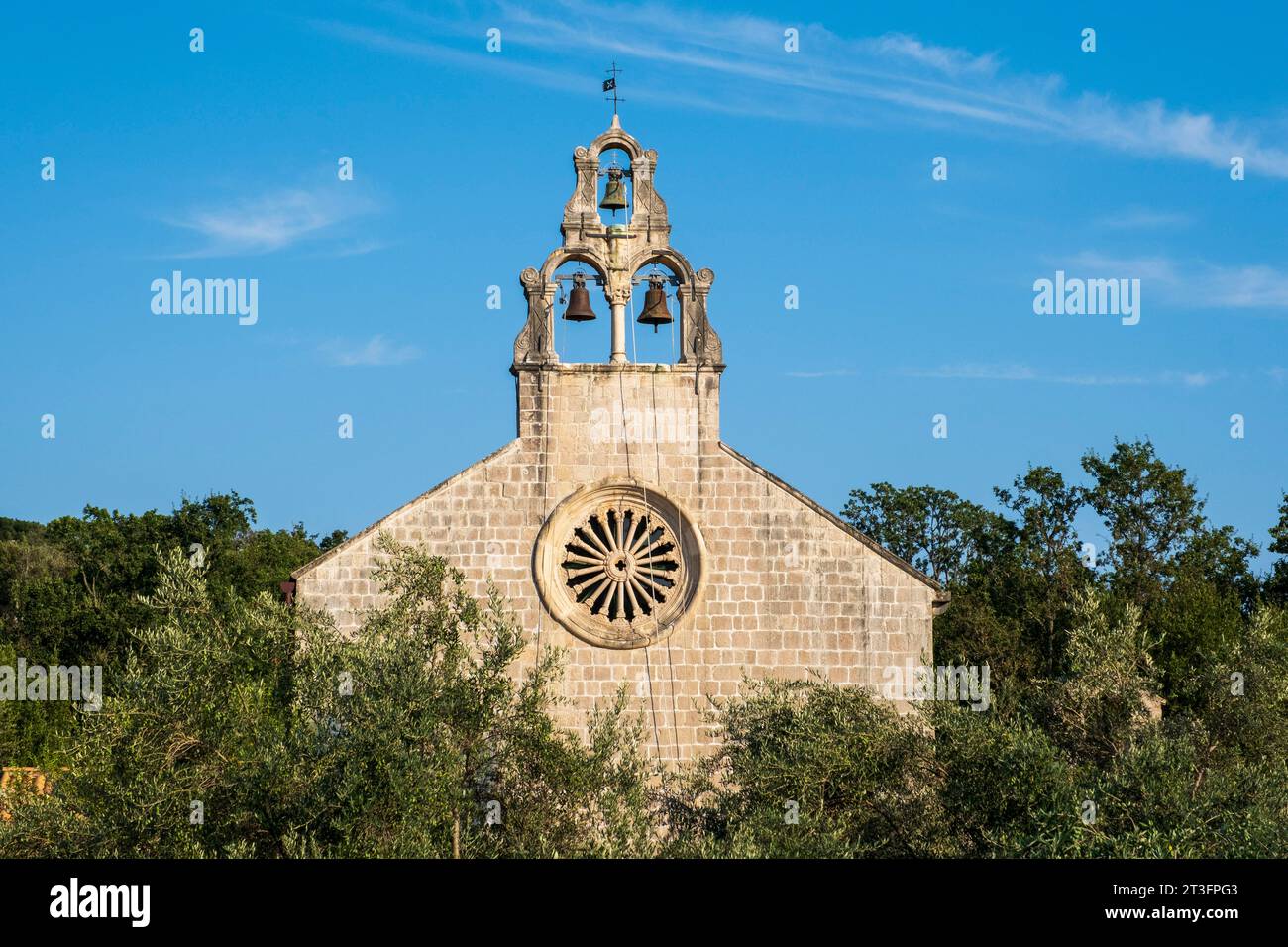 Kroatien, Dalmatien, Elaphiten, Sipan, Michaelskirche, Benediktinerkloster Stockfoto