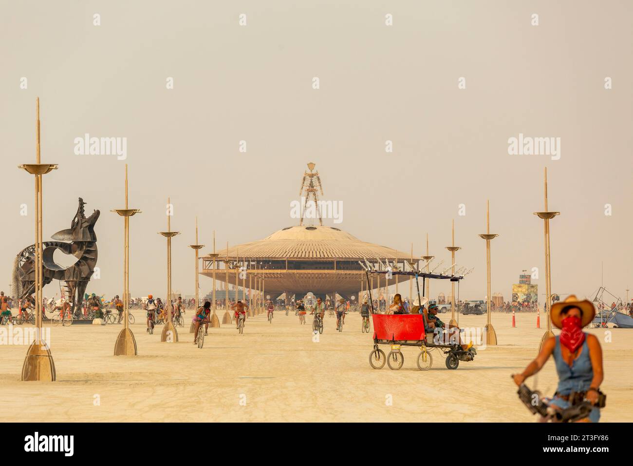 USA, Nevada, Black Rock Desert, Pershing County, Black Rock City, Burning man Festival Stockfoto