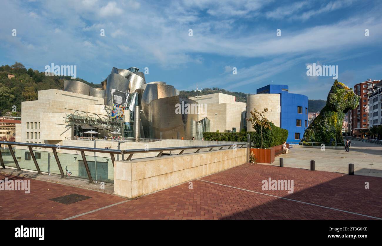 Das Guggenheim Museum Bilbao in Bilbao im Baskenland, Spanien Stockfoto