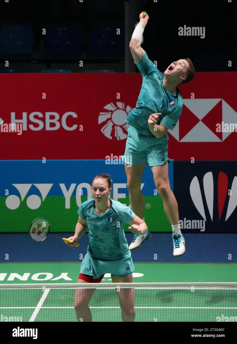 Thom Gicquel und Delphine Delrue aus Frankreich während der Yonex Internationaux de, Frankreich. , . In der Glaz Arena in Cesson-Sévigné, Frankreich - Foto Laurent Lairys/DPPI Credit: DPPI Media/Alamy Live News Stockfoto