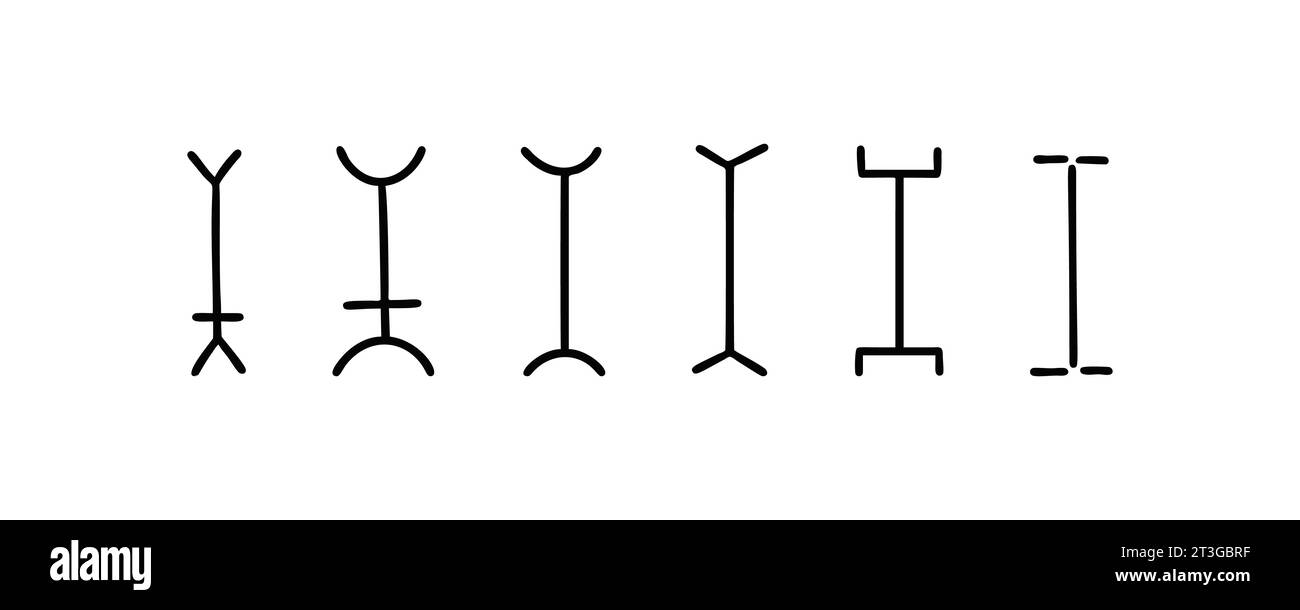 Satz von Tippcursor-Symbolen. Einfacher Testeinsatz-Marker. Handgezeichnete Kritzelsymbole. Designelemente für Computerschnittstellen. Stock Vektor