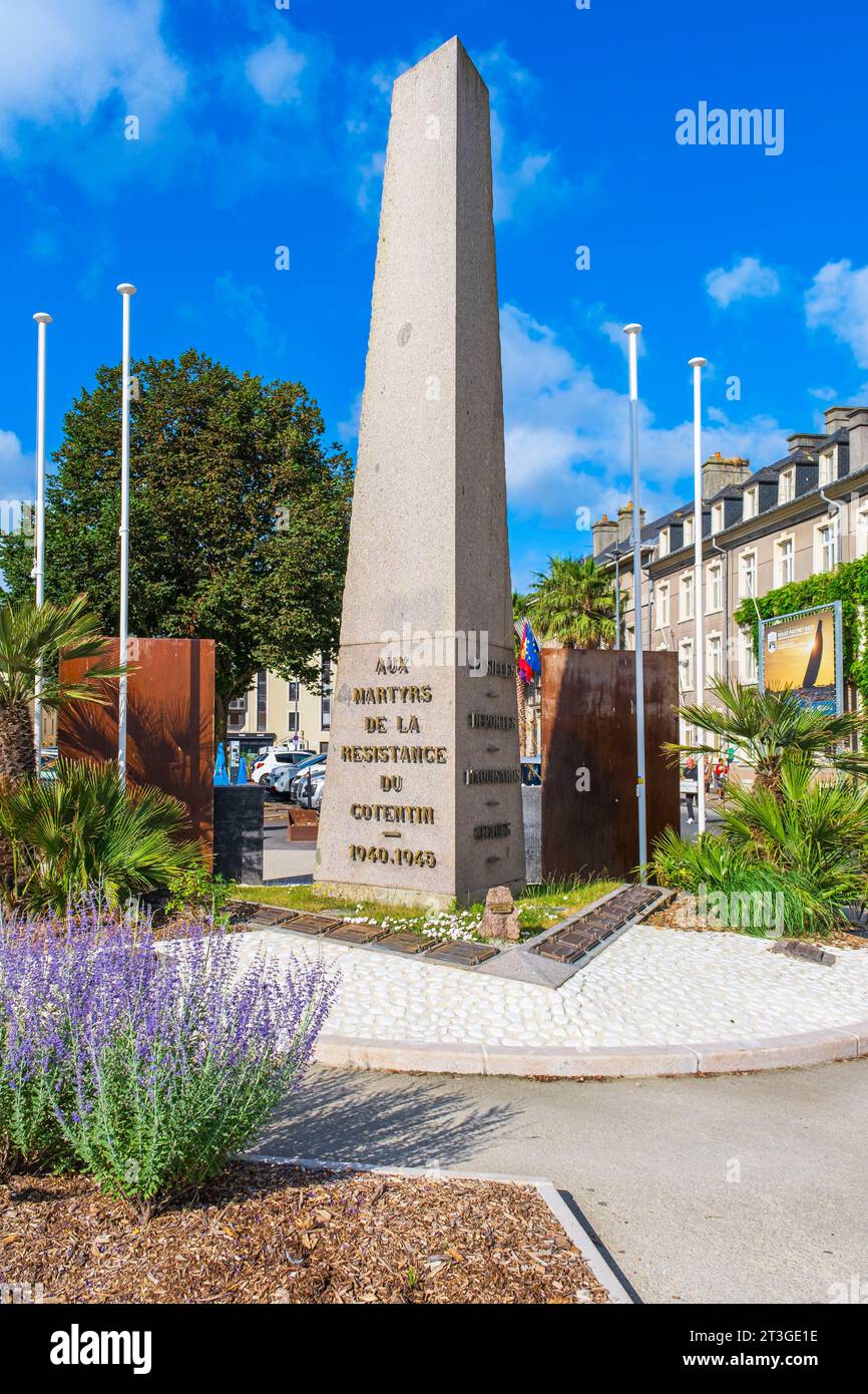 Frankreich, Manche, Cotentin, Cherbourg en Cotentin, Gedenkstätte für die Märtyrer des Cotentin-Widerstands Stockfoto