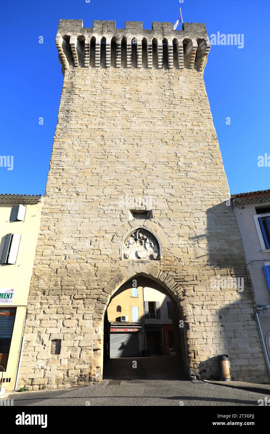 Die Porte d'Orange in Carpentras Hauptstadt des Comtat Venaissin Vaucluse, Provence Frankreich Stockfoto