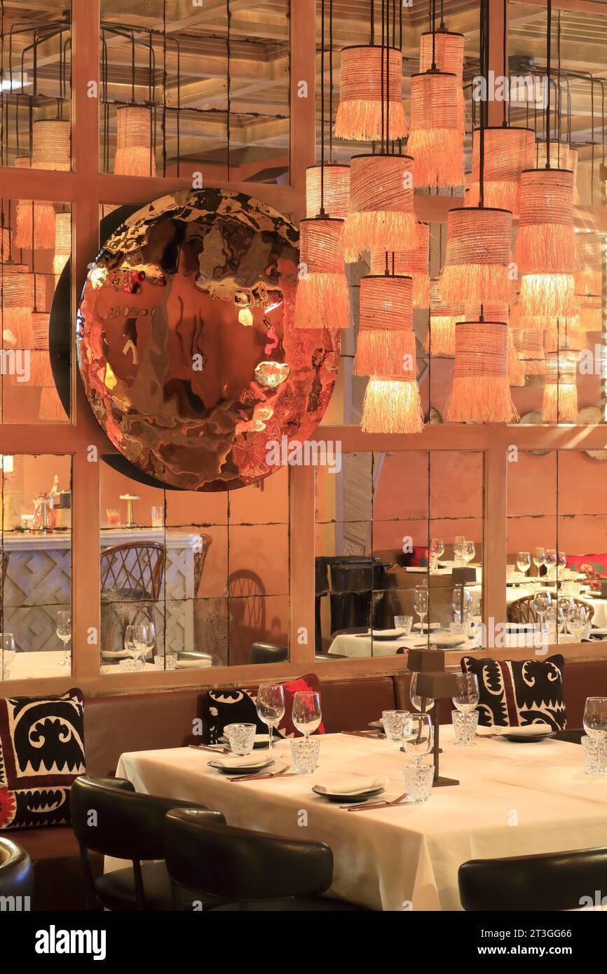 Frankreich, Alpes Maritimes, Cannes, marokkanisches Restaurant Salama entworfen vom Architekturbüro OREKA (David Granata) Stockfoto