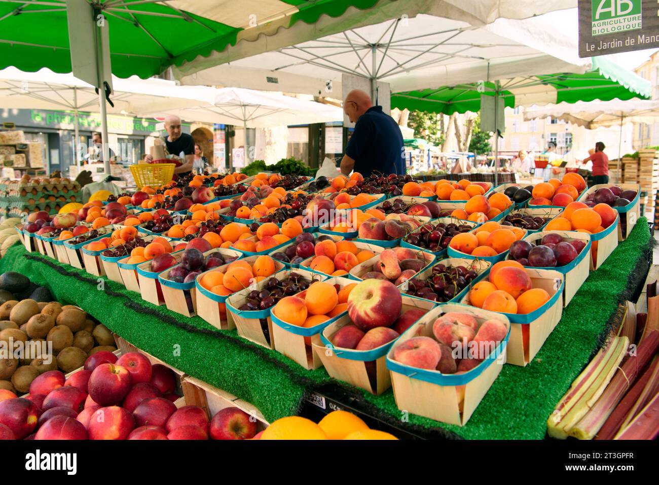 Frankreich, Bouches du Rhone, Aix en Provence, Altstadt, Place des Precheurs, Markttag Stockfoto