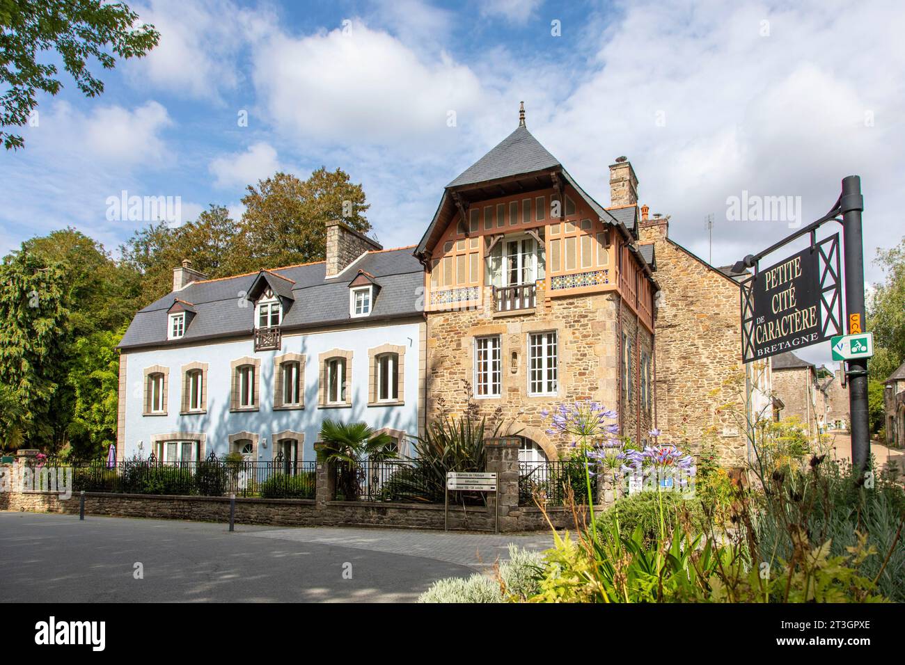 Frankreich, Cotes d'Armor, Lehon, Dorf, das als Kleinstädte mit Charakter bezeichnet wird Stockfoto