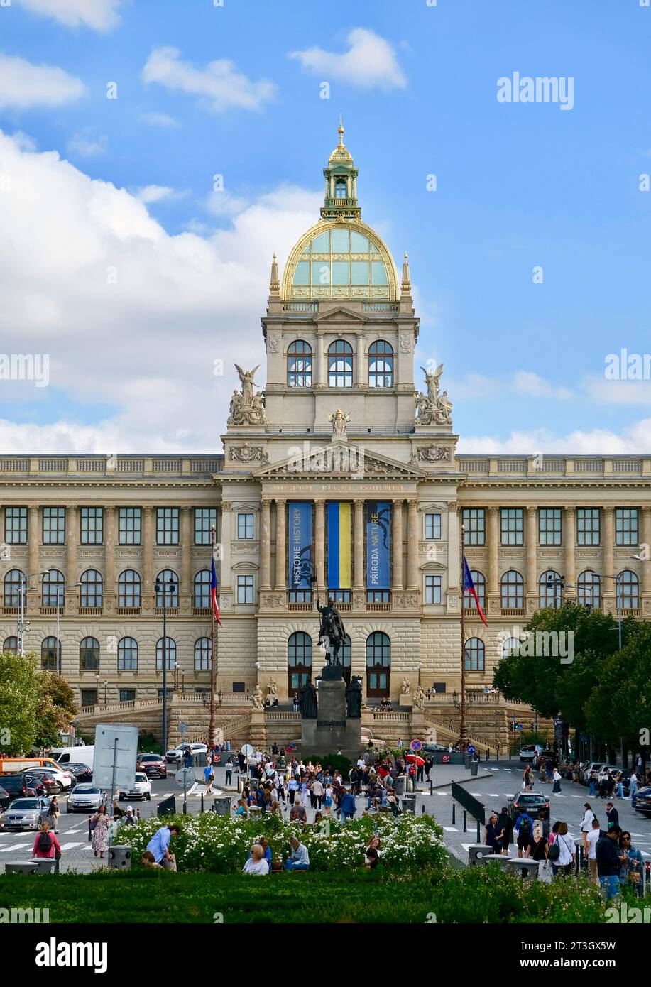 Tschechische Republik, Böhmen, Prag, historisches Zentrum, das von der UNESCO zum Weltkulturerbe erklärt wurde, Bezirk Nové Město, Nationalmuseum (Národní muzeum) Stockfoto