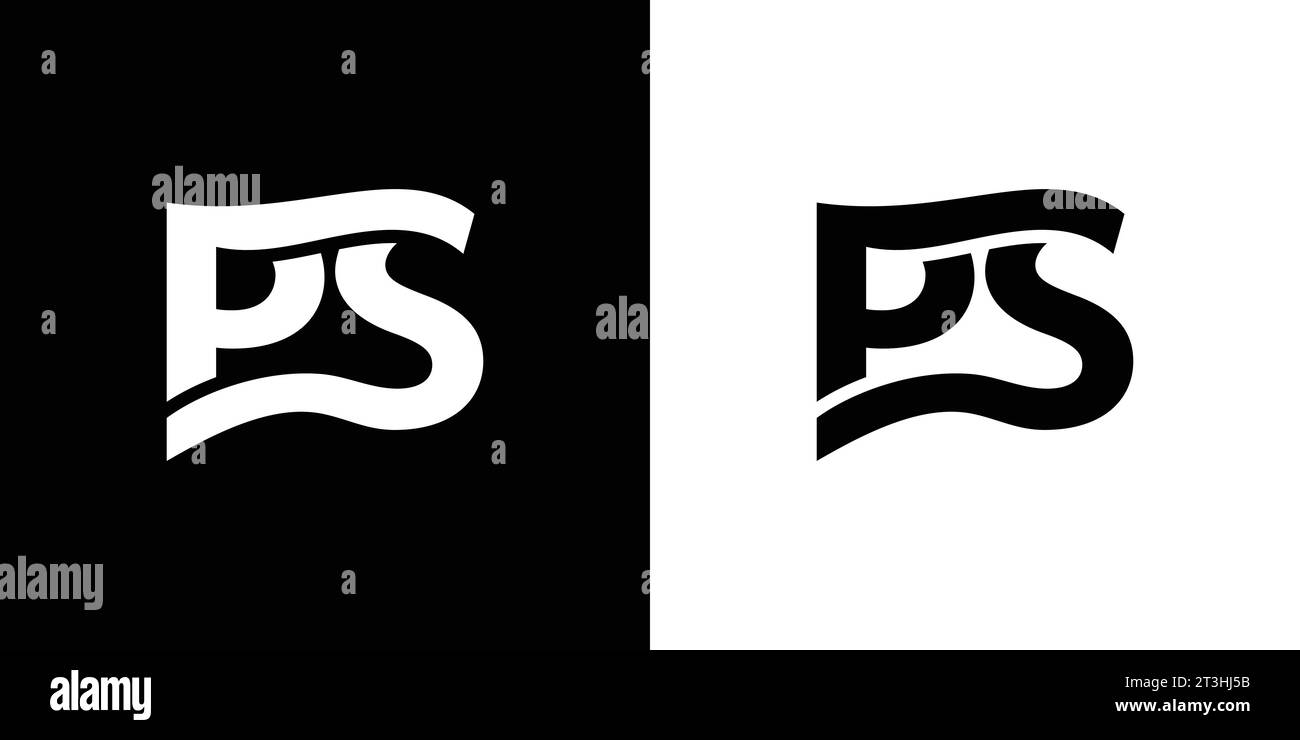 PS-Logo, PS-Monogramm, ursprüngliches PS-Logo, PS-Letter-Logo, Symbol, Vektor Stock Vektor