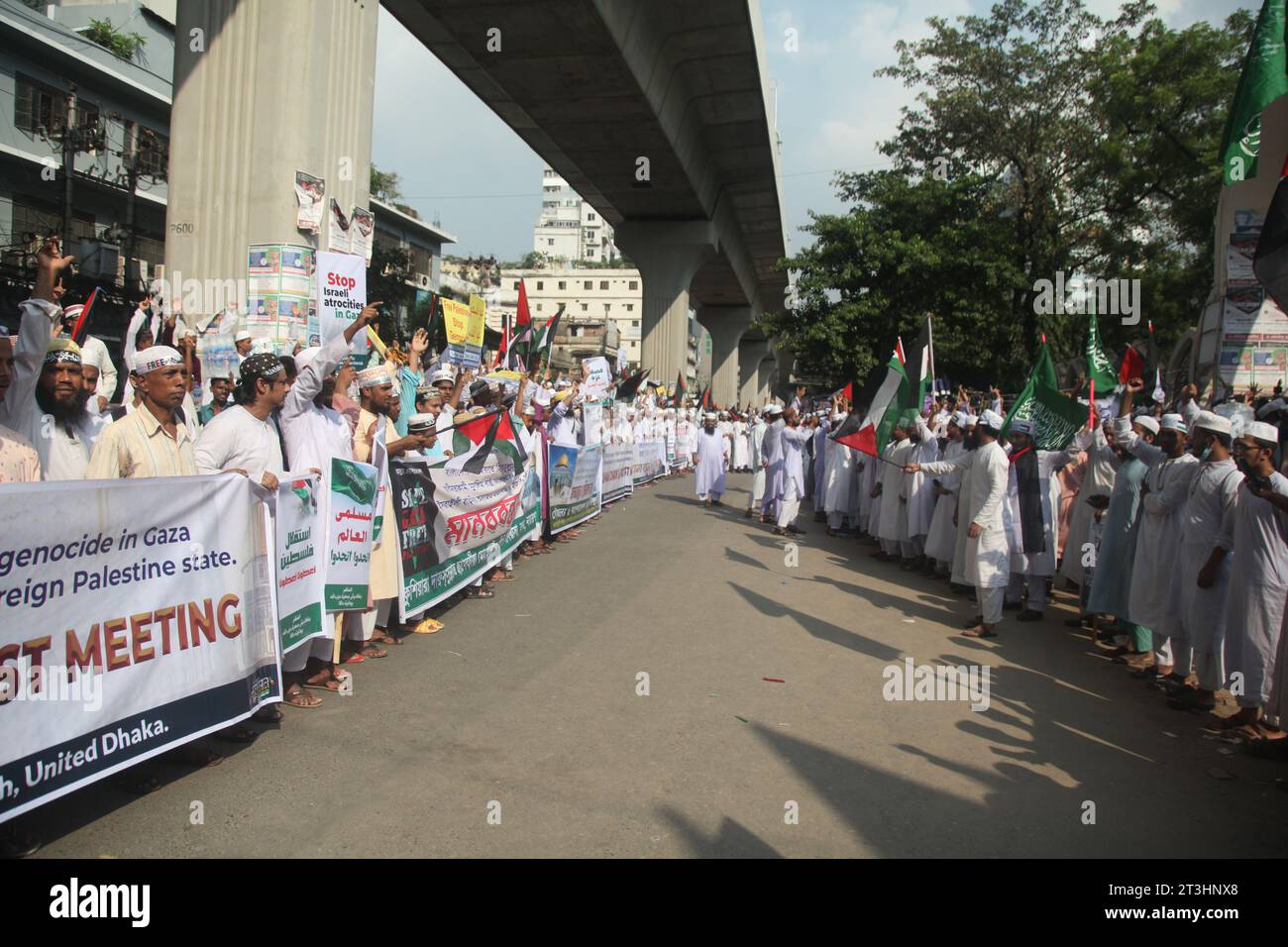Dhaka Bangladesch 25. Oktober 2023, die islamische Bewegung führte Demonstrationen und Märsche gegen die illegale israelische Besetzung Palästinas durch. Nazmul isla Stockfoto